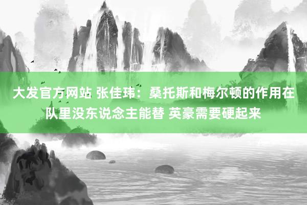 大发官方网站 张佳玮：桑托斯和梅尔顿的作用在队里没东说念主能替 英豪需要硬起来