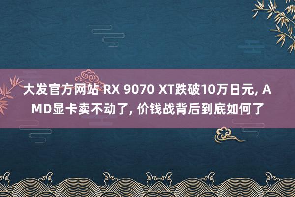 大发官方网站 RX 9070 XT跌破10万日元， AMD显卡卖不动了， 价钱战背后到底如何了